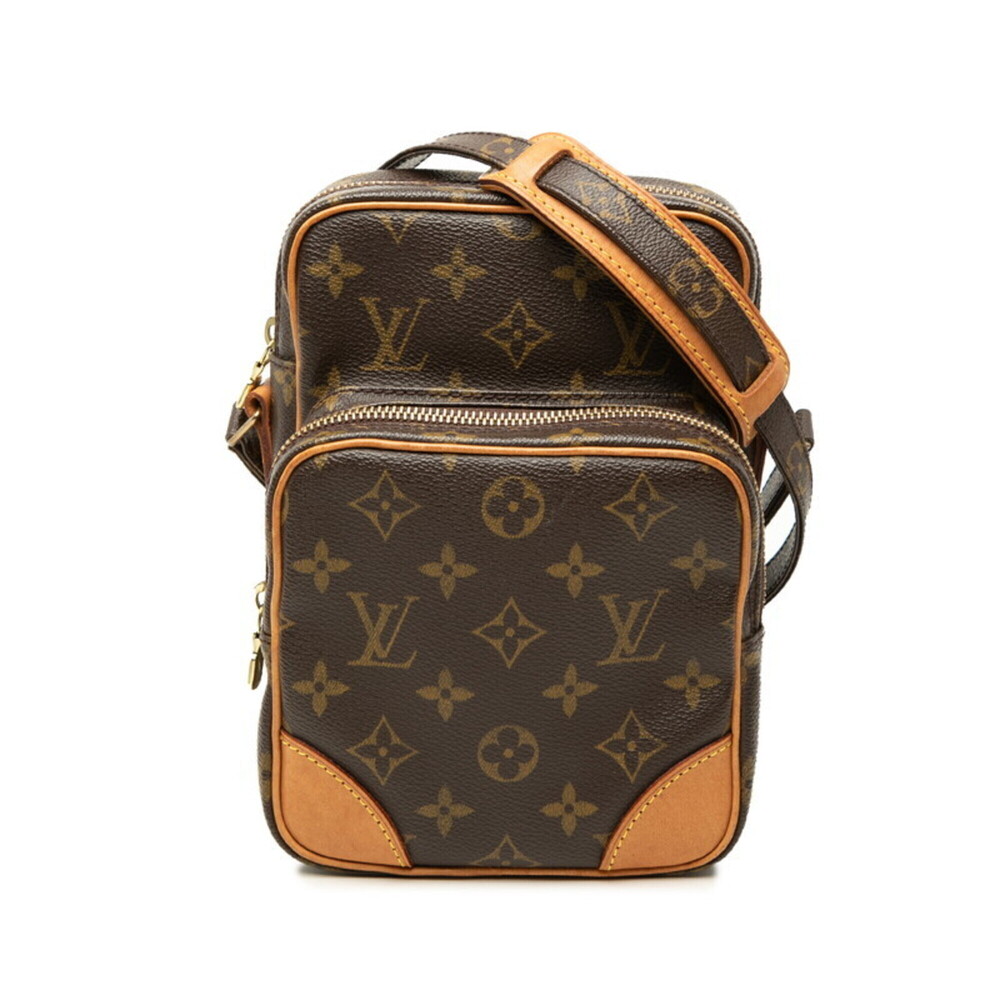 Louis Vuitton Monogram Amazon Crossbody Shoulder Bag M45236 Brown Leather Wom...